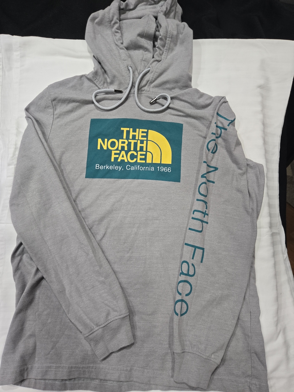 The North Face Women's Thin Cotton Gray Hoodie with Logo